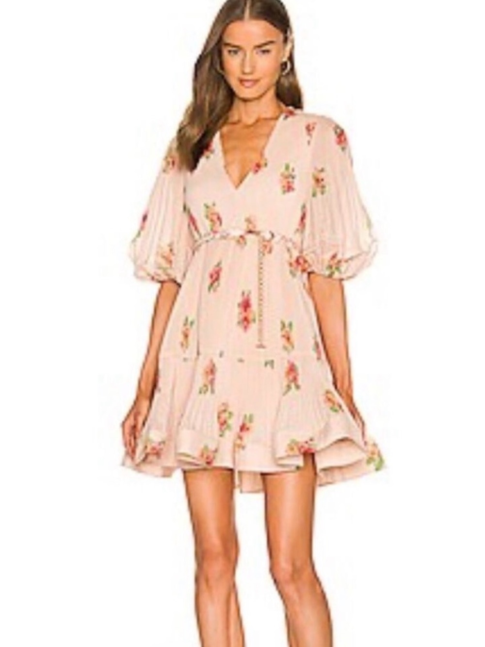 ZIMMERMANN Fluted floral-print plissé-organza mini dress Size 2. STUNNING!!!